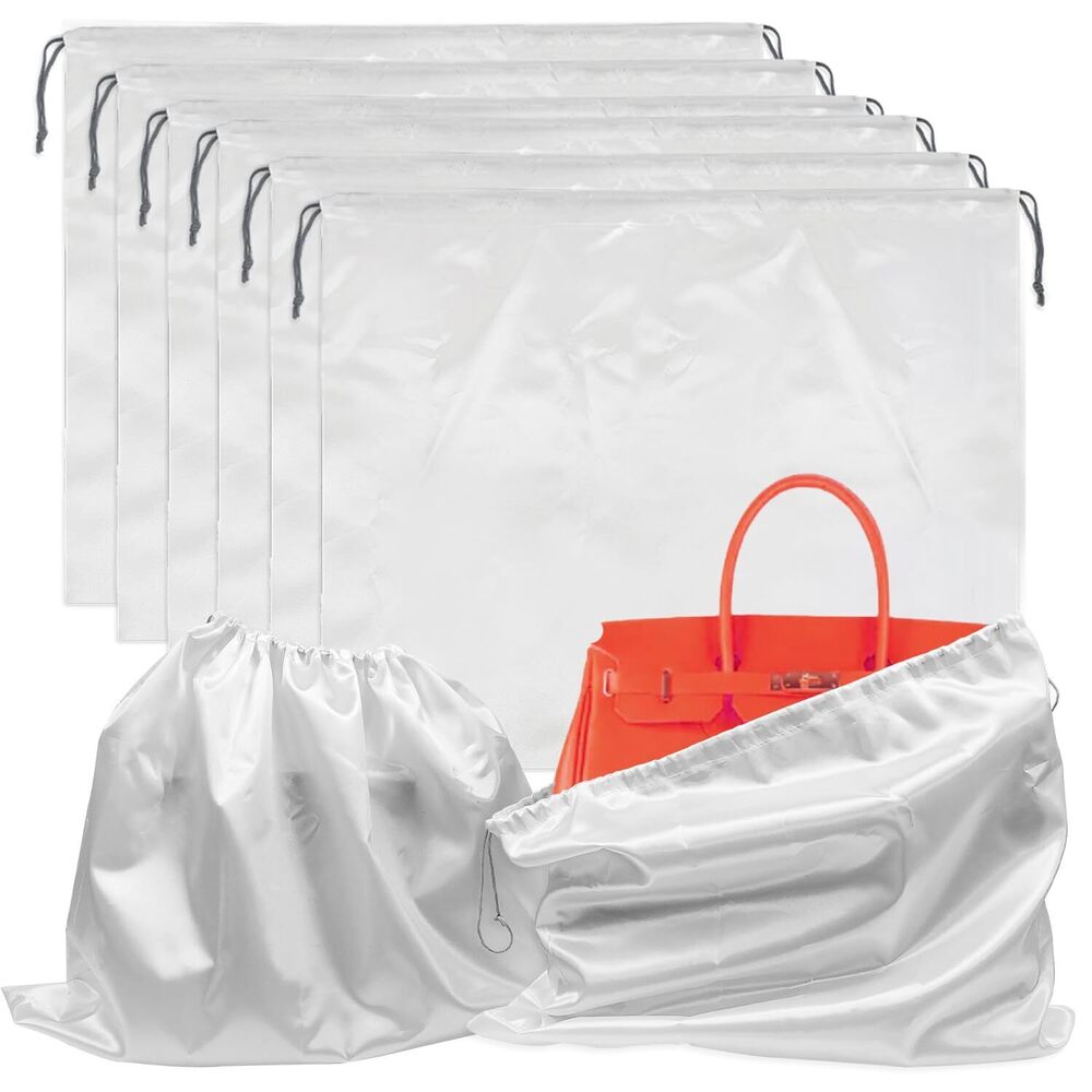 5913 6 Pack Dust Bags for Large Handbags Dust Cover Storage Bags Silk